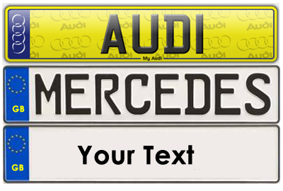 exhibition optional extras, custom number plates